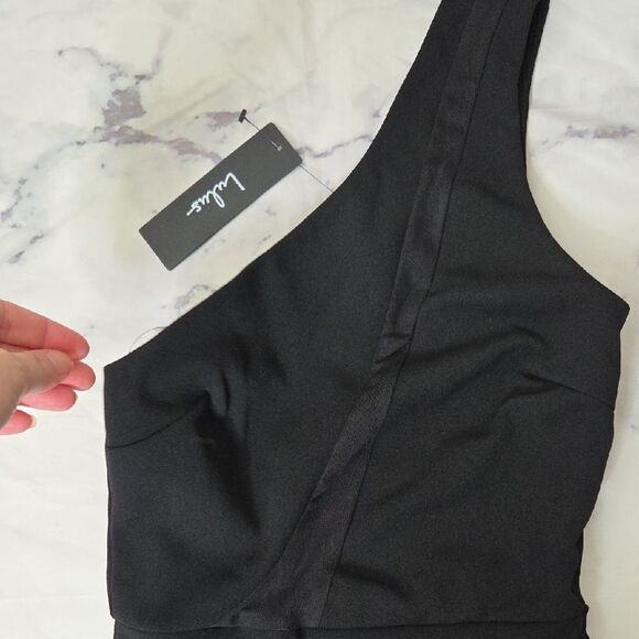 Lulu's Chic Black One-Shoulder Dress - Picture 3 of 10